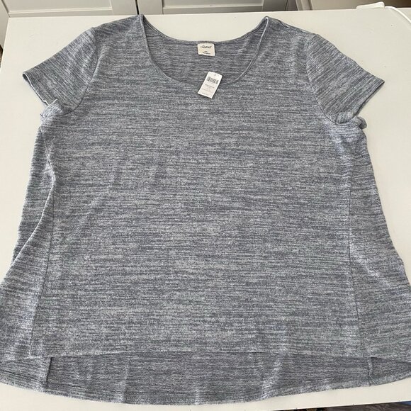 Soma Cozy Nights Short Sleeve Pajama Tee T-Shirt Womens Size XXL Heather Blue - Picture 1 of 6